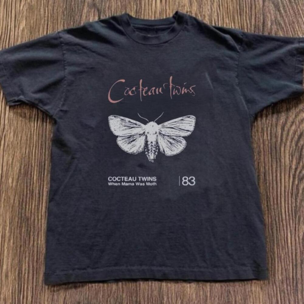 Gildan MenS Black T-Shirt, Cocteau Twins Band Graphic Tee .